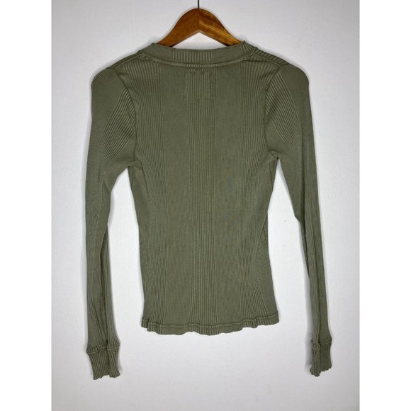 Aerie Women's Large Green Long Sleeve Knit Shirt - Picture 8 of 9